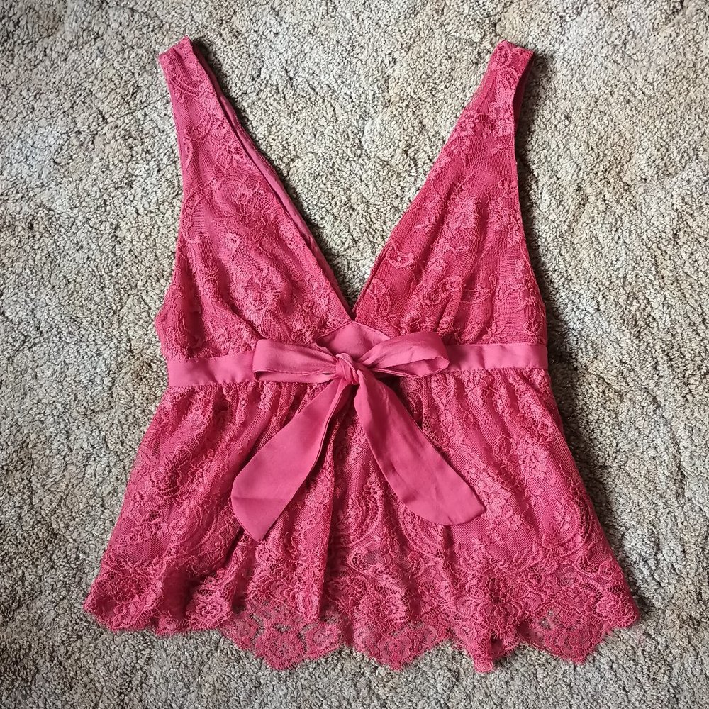 Free People Flowy Lace Top